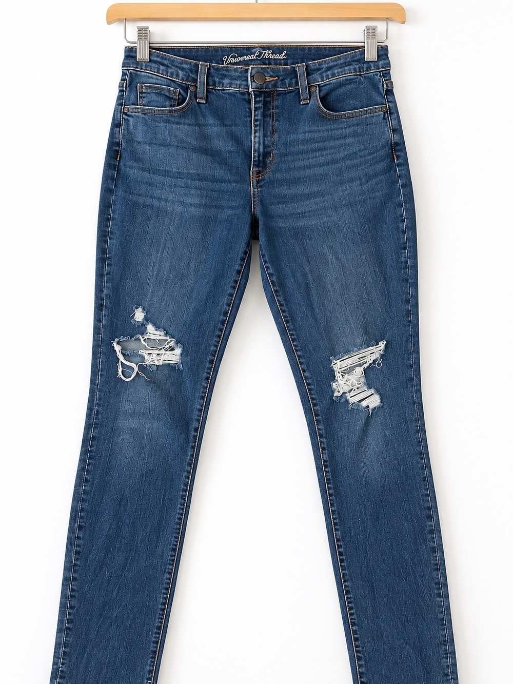 Universal Thread Slim Distressed Skinny Jeans in Medium Blue